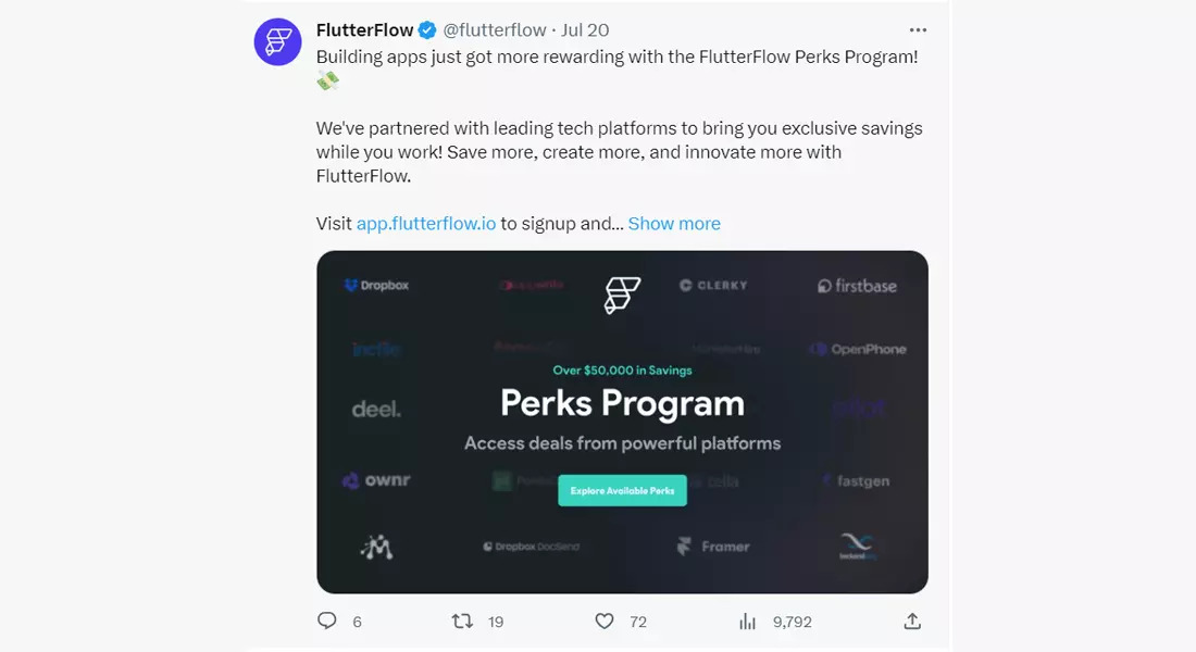 FlutterFlow-Perks-Program